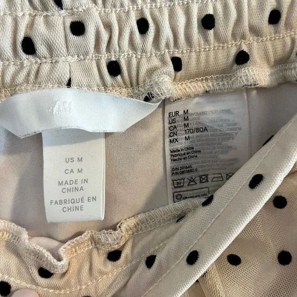 H&M Cream A-Line Midi Skirt with Pleats - Picture 2 of 5